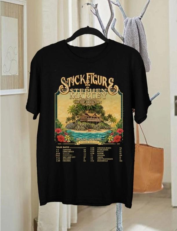 NEW Stick Figure Band 2025 Tour Dates Short Sleeve T Shirt All Size Unisex T-Shirt XXXL