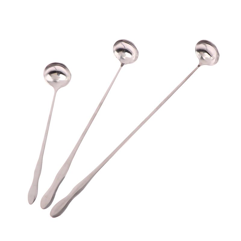 1 kus Nerezová ocel Lžíce na míchání s dlouhou rukojetí Lžíce na zmrzlinu Dezertní lžíce Nádobí