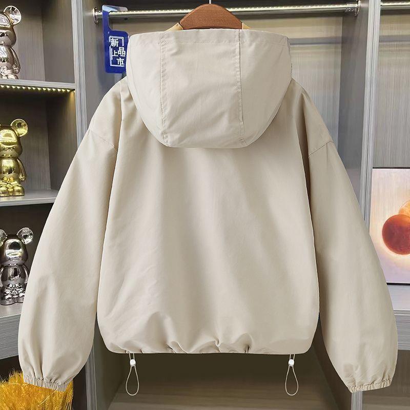 High-Quality Women's Versatile Plus Size Hooded Short Jacket - 2025 Spring Trendy Style