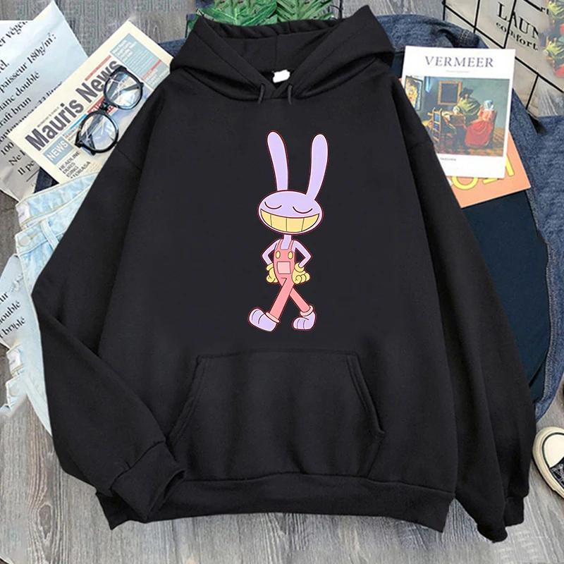 Jax The Amazing Digital Circus Hoodie Fashion Dlouhý rukáv Kawaii Unisex Podzim Zima Vintage mikiny Běžné Y2K Top Trička