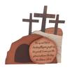 Easter Scene Wooden Decoration Religious Easter Resurrection Scene Empty Tomb Easter Decor for Home
