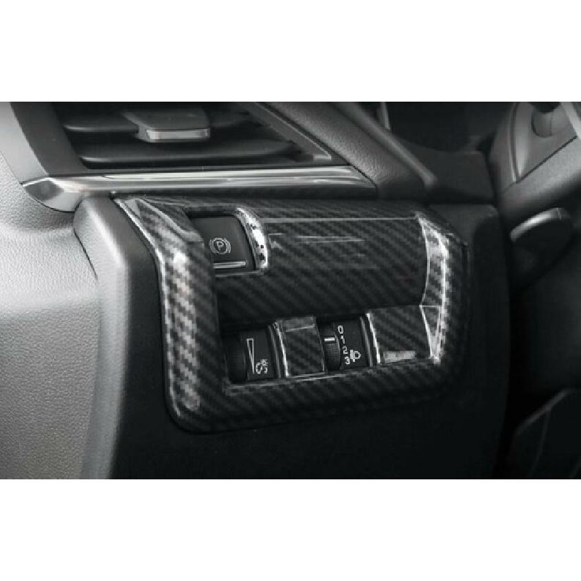 Carbon Fiber Headlight Switch Control Frame Trim Fit For Cadillac CT5 -