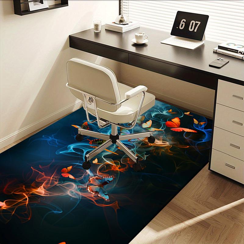 1pc. Colorful Butterfly Home Decor Rug, Office Carpet, Chair Mat, Outdoor Rug Gift for Nature Lovers