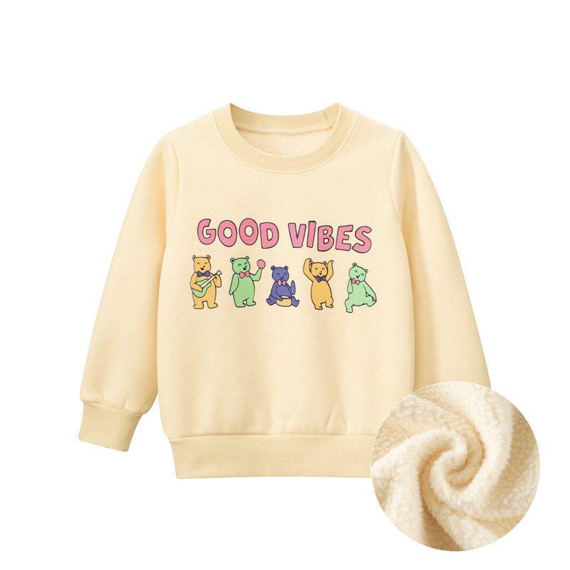 27Home Brand Export Children s Clothing Autumn and Winter 2026 Baby Clothes Fleece-Lined Cartoon Print Girls Casual Sweatshirt H2032 Mi Xing 130