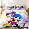 Abby Hatcher Custom Name 3pc Set Perfect for Bedroom Use Comfortable Bedding Set Includes a Duvet Cover and Two Pillowcases Ideal Birthday or Christma