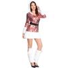 - Long-sleeved Striped Patent Leather Christmas Clothing Foot Cover Sexy Christmas Clothing, Party Cos Christmas Clothing