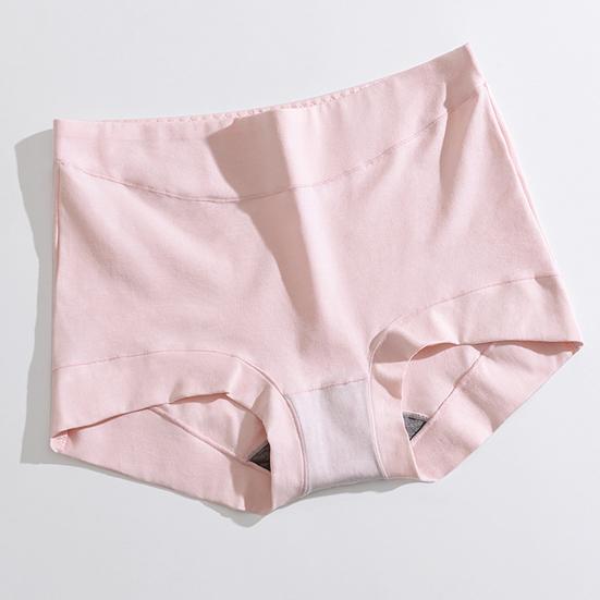 Women Panties Graphene Crotch Stretchy High Waist Tummy Tightening Solid Color Anti Exposure Briefs for Daily Wear