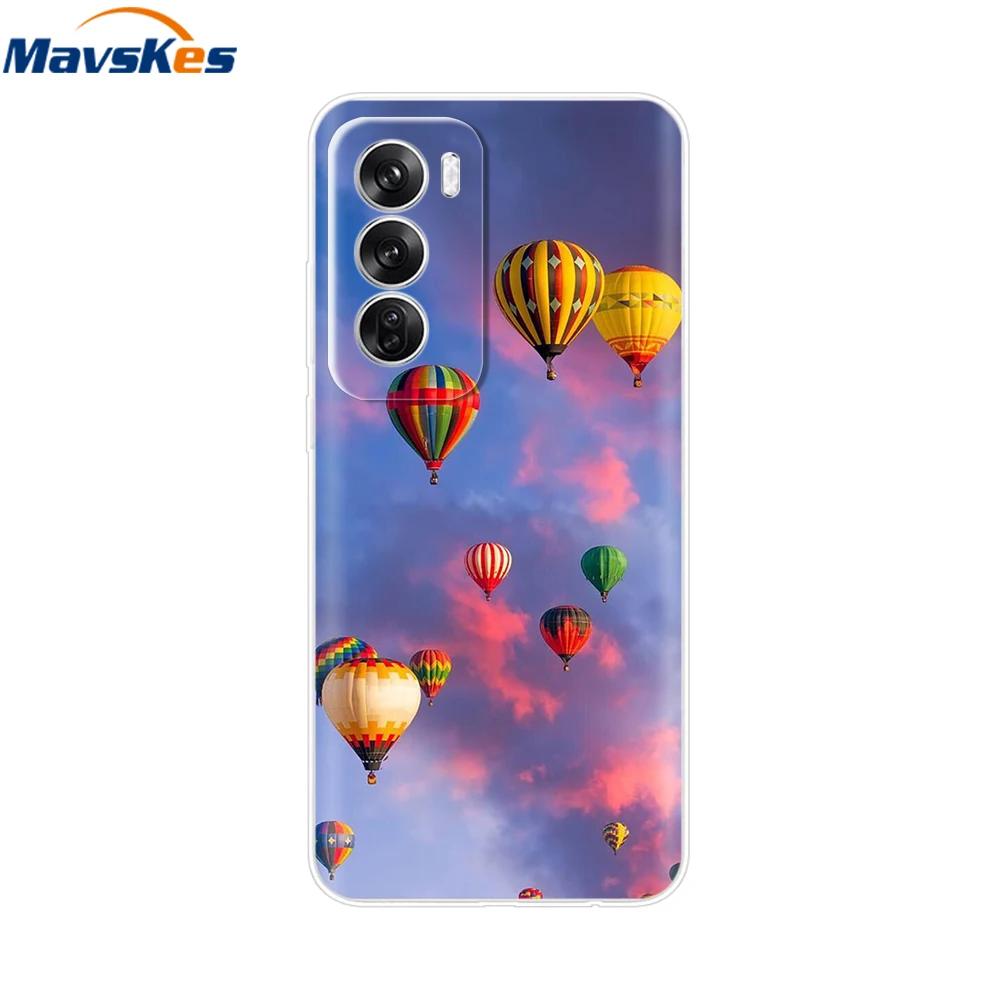 OPPO Reno 12 Pro 5G Case Fashion Flower Silicone Phone Case For OPPO Reno 12 Cover Reno12 Pro Bumper 2024 Soft Black TPU Fundas