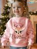 Girl Hoodies Christmas Theme 3D Print Round Neck Sweatshirt for Kids Holiday Casual Top Party Christmas Gift Children's Clothing