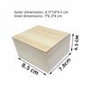 Pinewood Solid Wood Box with Removable Upper and Lower Lids Packing Box  Keepsake Archiving