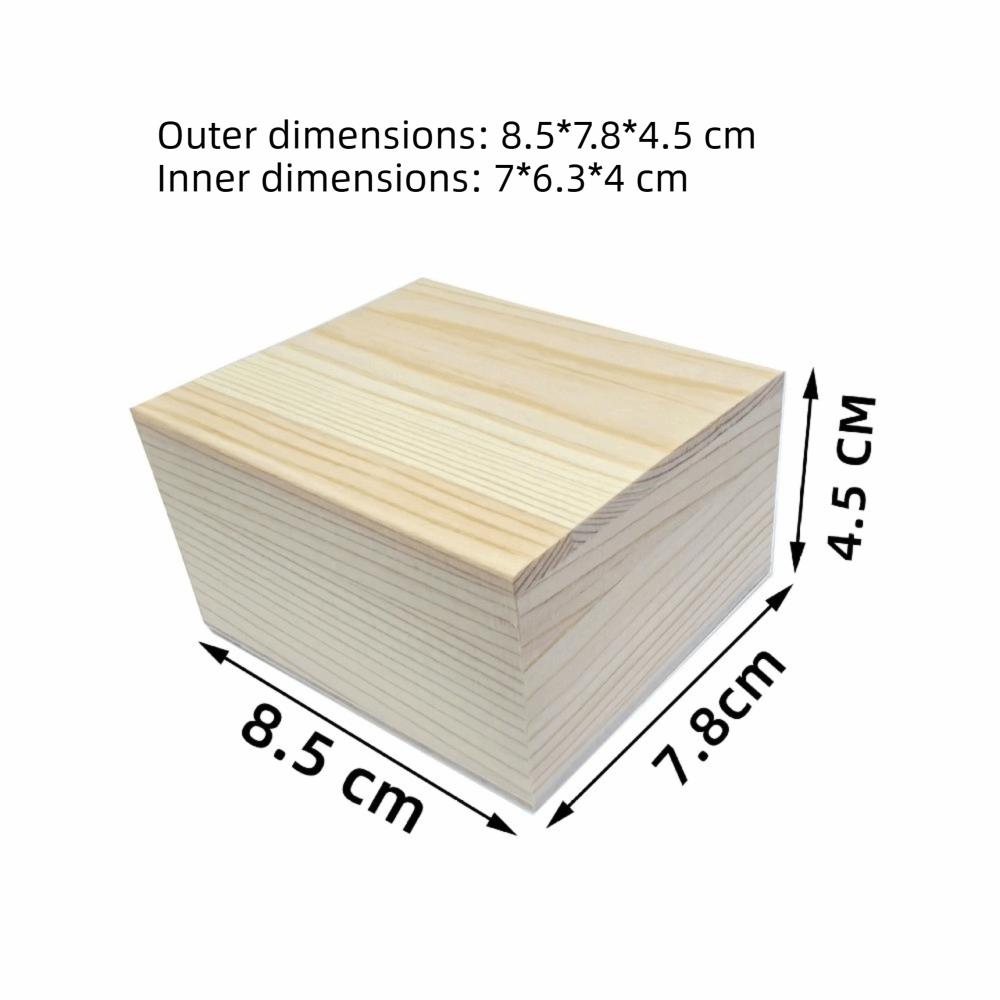 Pinewood Solid Wood Box with Removable Upper and Lower Lids Packing Box  Keepsake Archiving
