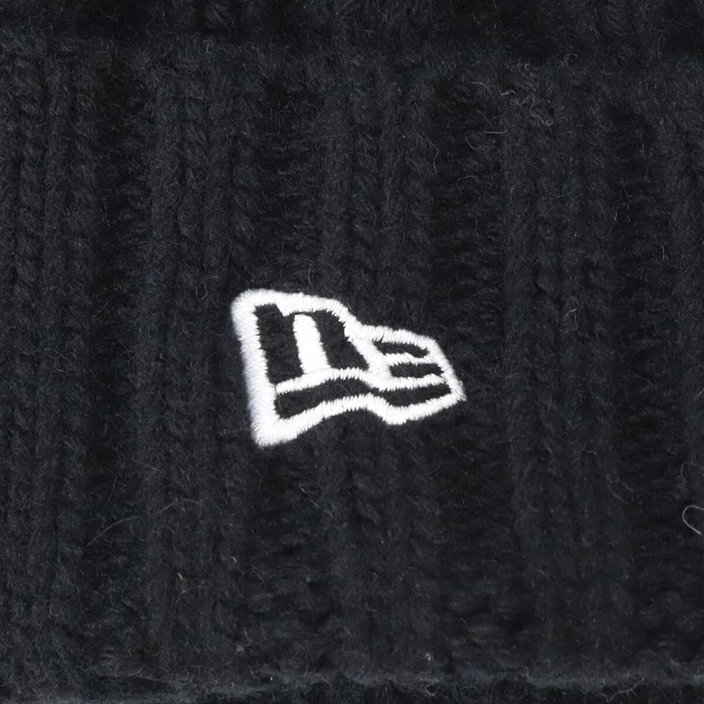 New Era Low Gauge Cuff Knit Free LG Cuff WB Black Hat, Black, Knit,