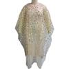 Übergröße Blätter Pailletten Stickerei Zweiteiliger Kaftan Abend Langkleid