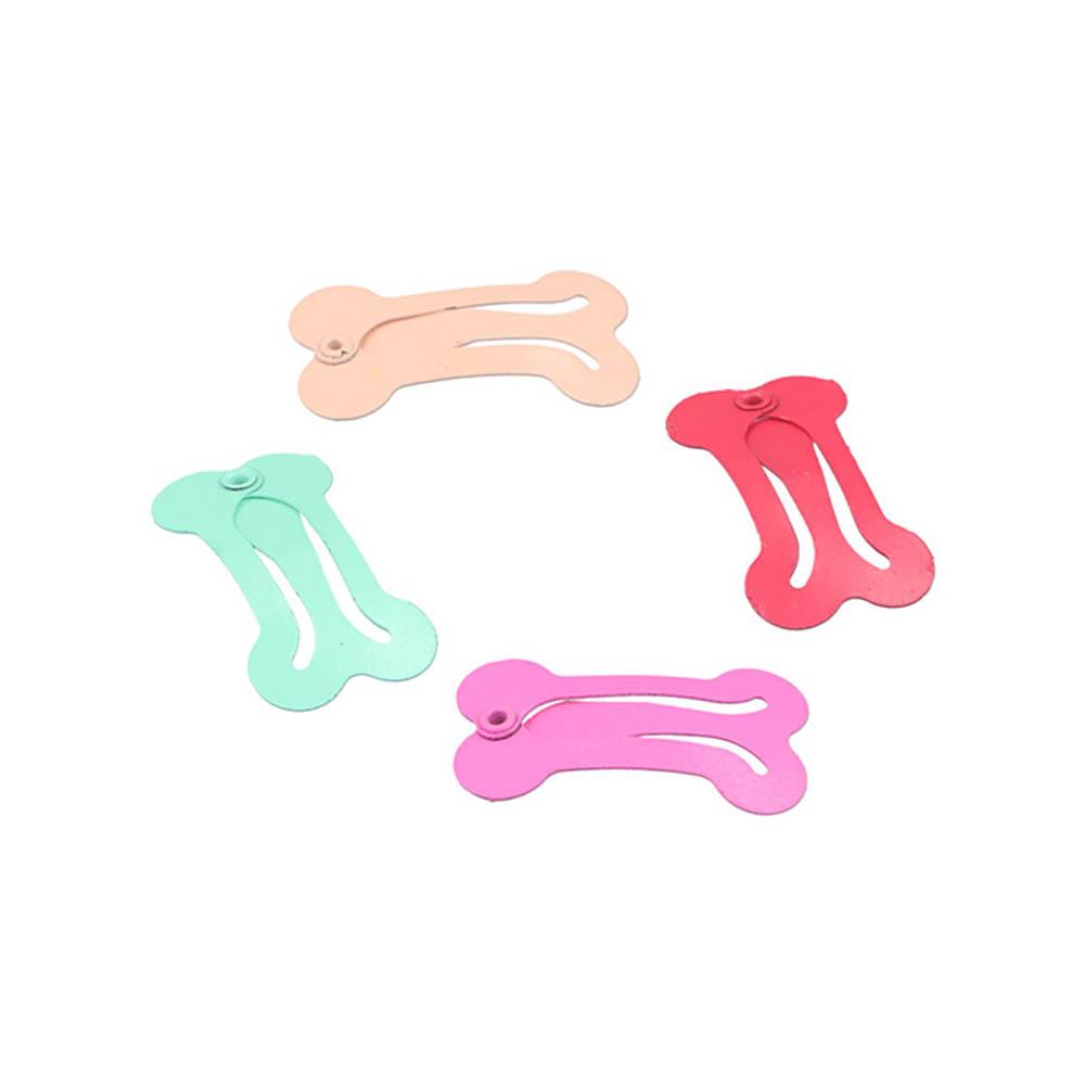 Portable Candy Color Decorative Bone Shape Puppy Hairpin Dog Hairpin Cat Hair Clips Dog Hair Accessories