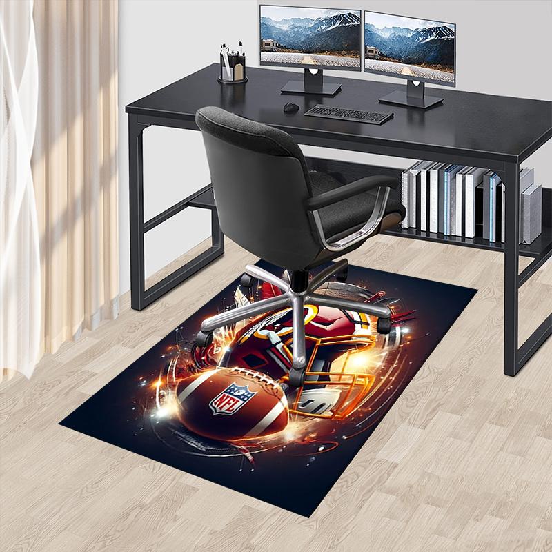 Podložka pod židli na fotbal NFL, Kancelářský koberec pod stůl, Domácí dekorace, Nápad na dárek pro fanoušky NFL, Vhodné do ložnice, obývacího pokoje a různých místností
