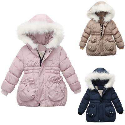Children Kids  Girls Winter Coats Jacket Zip Thick Warm Snow Hoodie Outwear