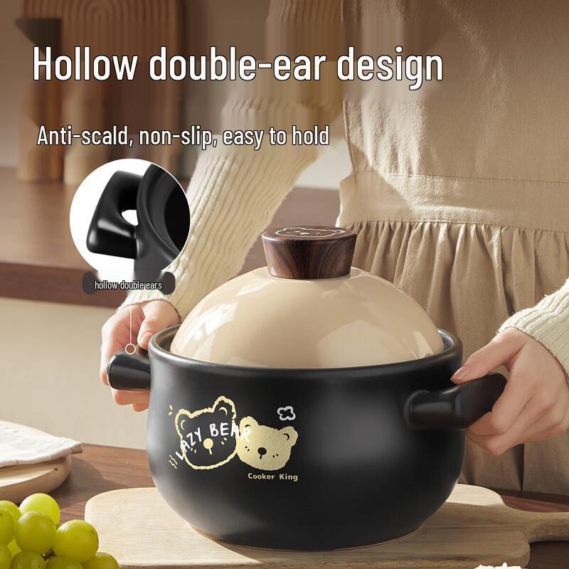 COOKER KING Lazy Bear Ceramic Casserole Pot