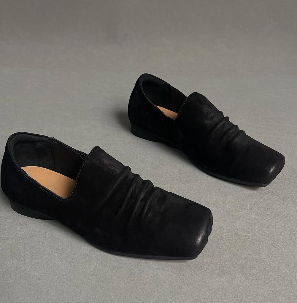 Mode Retro Alte wirkung rindsleder schwein nase schuhe alle Echtem leder flache ballett schuhe loafer schuhe