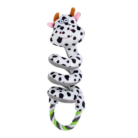 Interactive Squeaky Rope Dog Toy Plush Chew Toy with Sound Dental Cleaning Engaging Play Toys for Small Medium Large Dogs