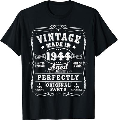 Vintage Dekoracje na 80. Urodziny Mężczyźni Zabawna Koszulka na 80. Urodziny 1944 Mężczyźni Kobiety
