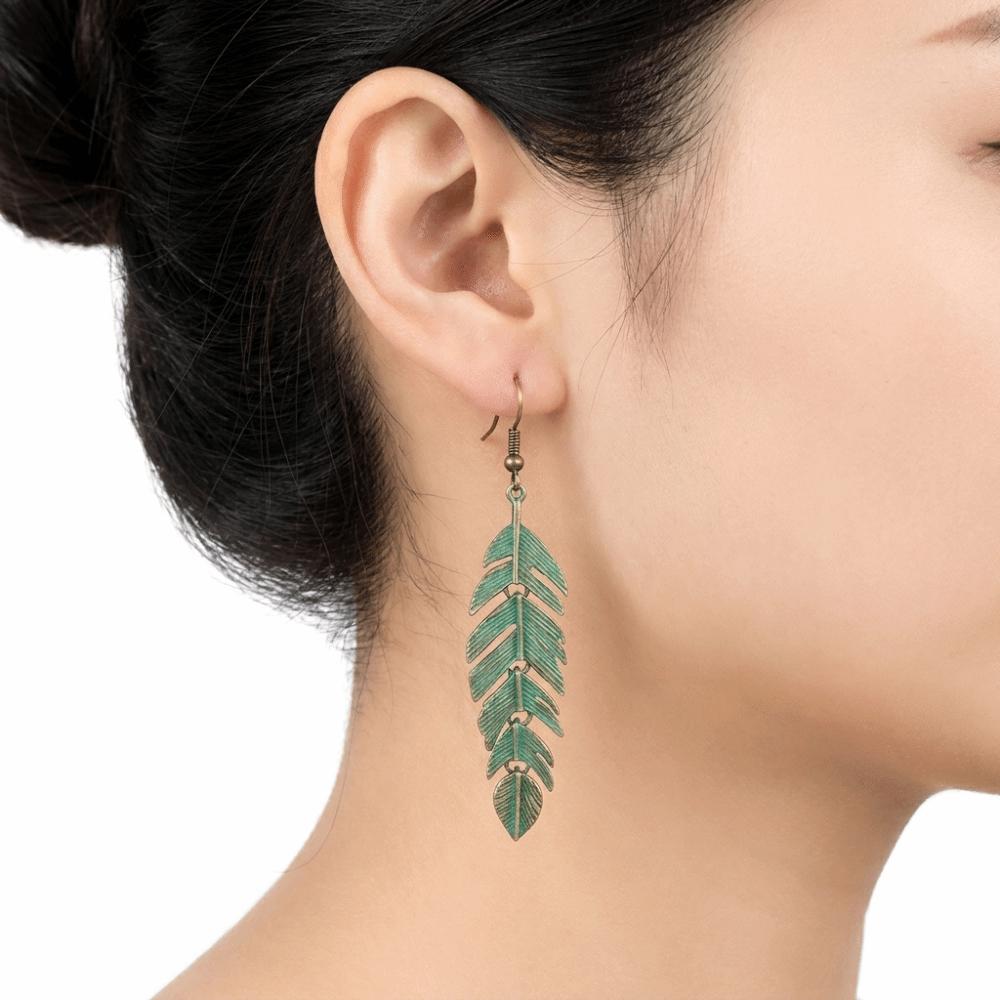 Vintage Hong Kong Style Boho Earrings Retro Metal Ethnic Earrings Dangle Earrings  Daily Jewelry