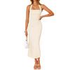 Women's Casual Backless Fitted Sleeveless Maxi Dress