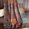 Tassel Blanket Design Thick National Flowers Pashmina Autumn Warm Shawls Wrap Cashmere Scarf for Women Poncho Stoles Scarf