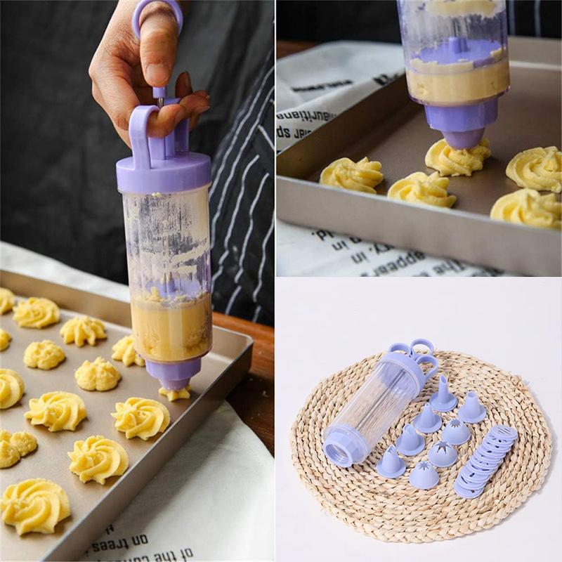 Clay Extruder Gun Fondant Extruder With 20 Tips Sugar Paste Extruder Cake Decor Tools Set