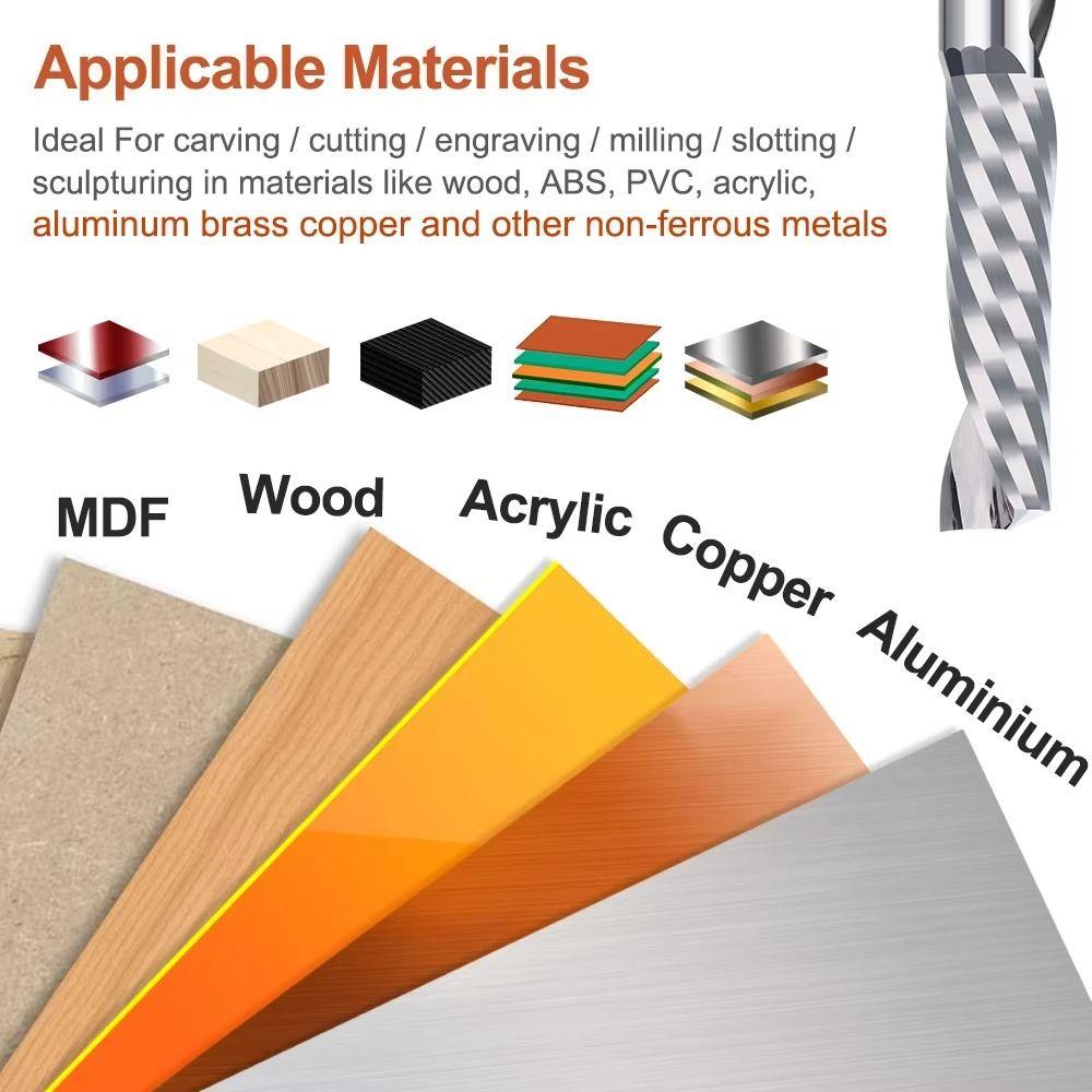 Freză cu un tăiș 3.175/4/6mm coadă freză elicoidală nouă