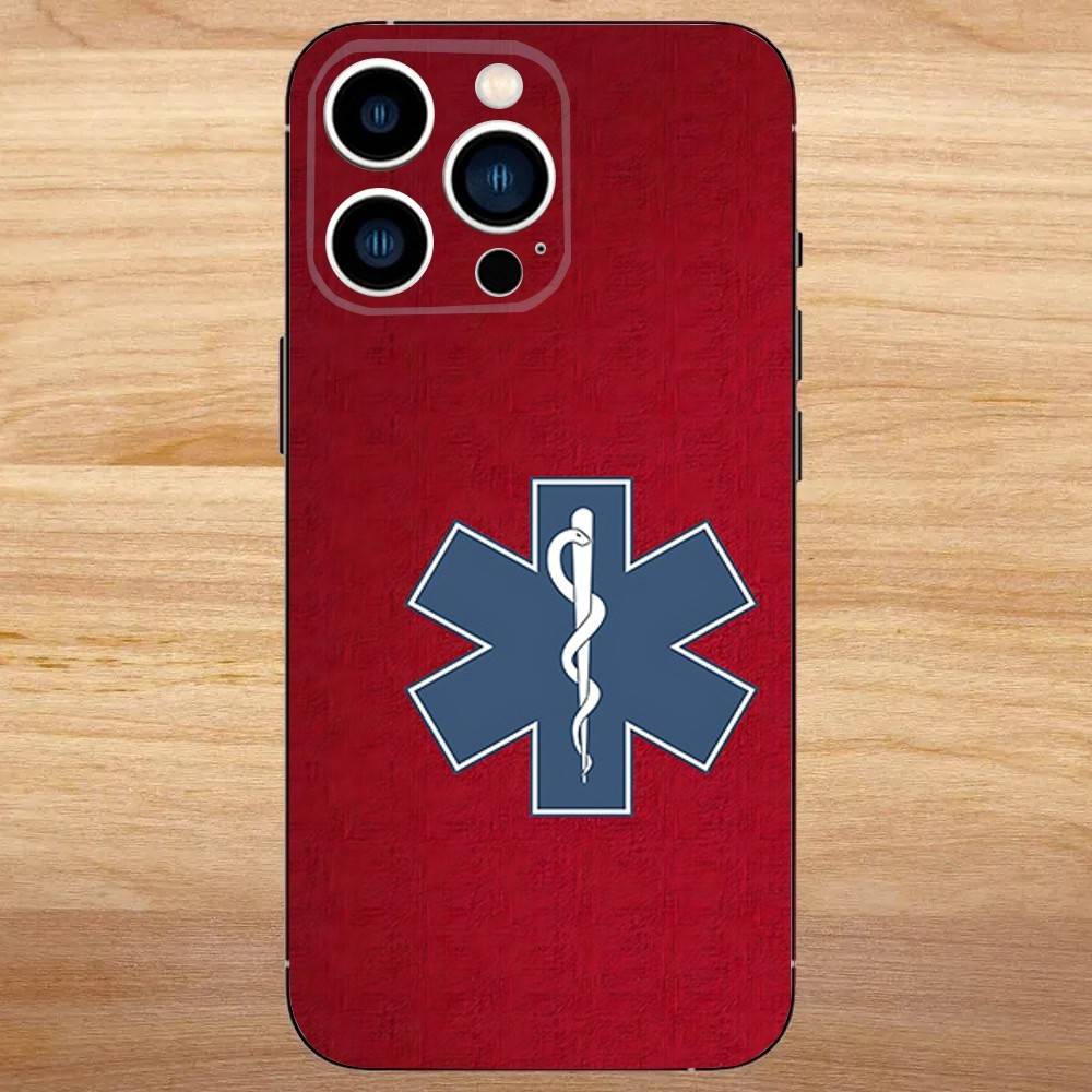 EMT EMS Ambulance Phone Case For iPhone 16,15,14,13,12,11,Mini,Pro,SE,MAX White Matte Shockproof Cover