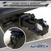 AUTMATCH Shackle Hitch Receiver with and Mega Shackles and Trailer Hitch Lock Vehicle Recovery Receiver Kit with a kg Break Matte Black Mega Shackle