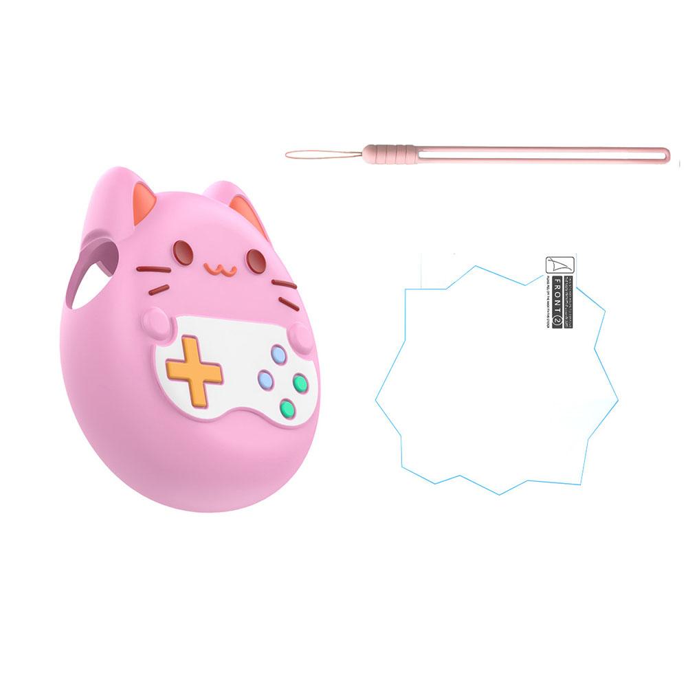 For Tamagotchi Paradise Protective Set-Silicone Protective Case+anti Drop Lanyard/screen Protector Film Electronic Pet Accessory