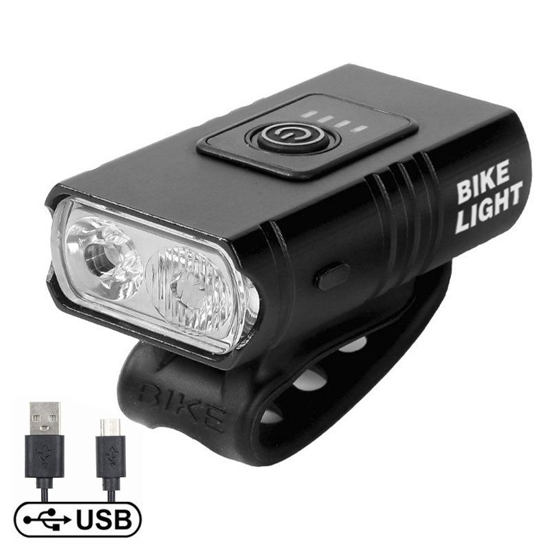 

Bike Light Aluminum Alloy Bicycle Headlight MTB Road Bike Front Light USB Rechargeable Cycling Light