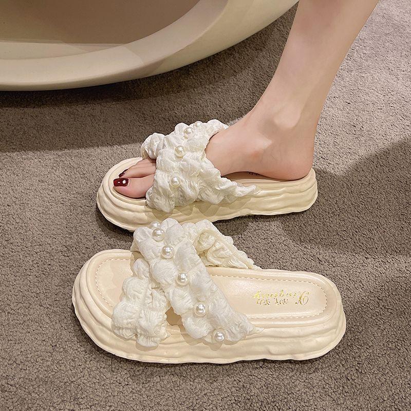 Fashion Beach Shoes House Slippers Platform Slipers Women Slides Sabot Genuine Leather 2025 Women's Genuine Leather Shoes Ladies' Slippe