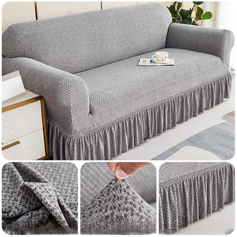 Chenille thicker sofa cover, all-inclusive universal cover, anti-slip and dustproof armrest sofa cover, three-person universal new model