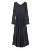 Milo Woman Jersey Shirred Maxi Dress [Charcoal]