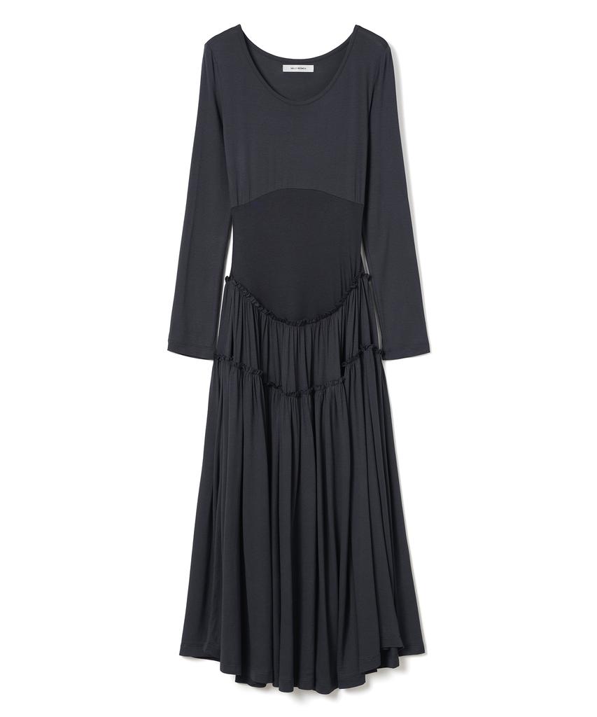 Milo Woman Jersey Shirred Maxi Dress [Charcoal]