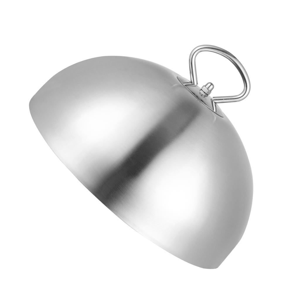 Stainless Steel Steak Cover Anti Oil Splashing Kitchen Gadget Dish Lid Cooking Tool Silver