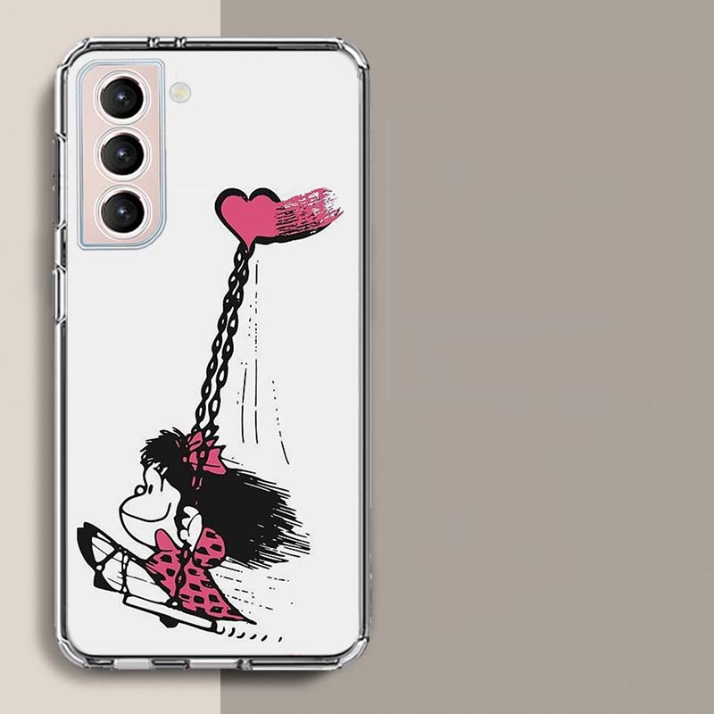 Mafalda Cartoon Phone Case For Samsung A17 A56 A36 A26 A16 A55 A35 A25 A15 A05S Galaxy A71 A51 A41 A31 A21S A70 A50 A40 A30 A20S