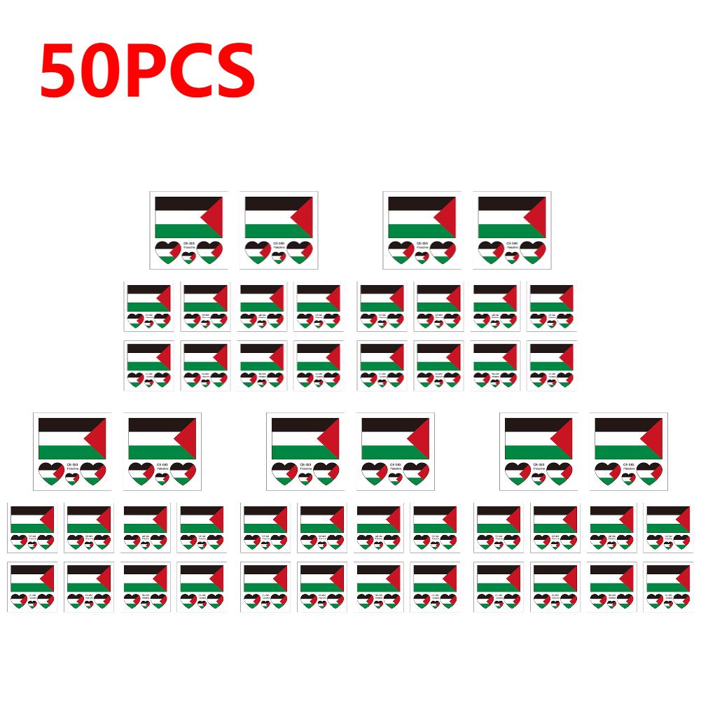 

10-100pcs Palestine Face Arm Stickers Waterproof Palestine Flag Sticker Durable Small Stickers Effortless Removal for Parade