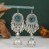 Colorful Rhinestone Tassel Earrings - Yunnan Ethnic Style for Women