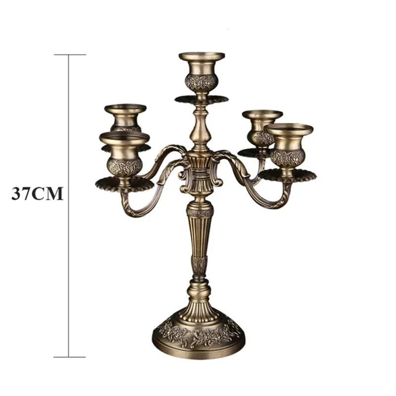 Retro Bronze Candlesticks Metal 5-arms/3 Arms