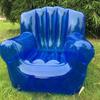 Transparenter aufblasbarer PVC-Sofastuhl Robuste Ausführung Ergonomisches Design Luftsofa zur Entspannung Außenbereich Garten Poolseite