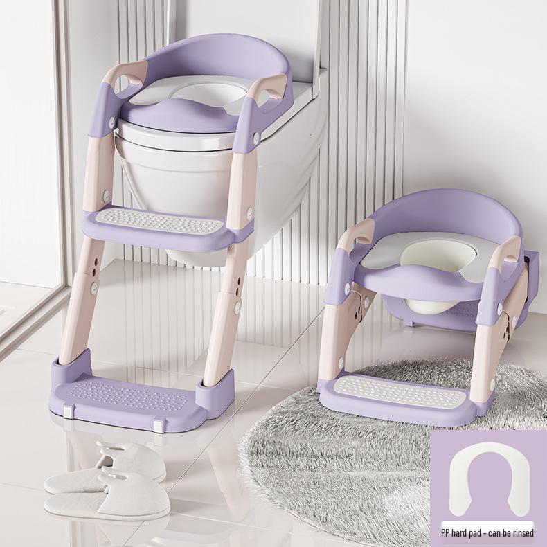 Foldable Children s Toilet Ladder with Backrest