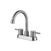 TLXT Brushed Stainless Steel Double Handle Basin Faucet