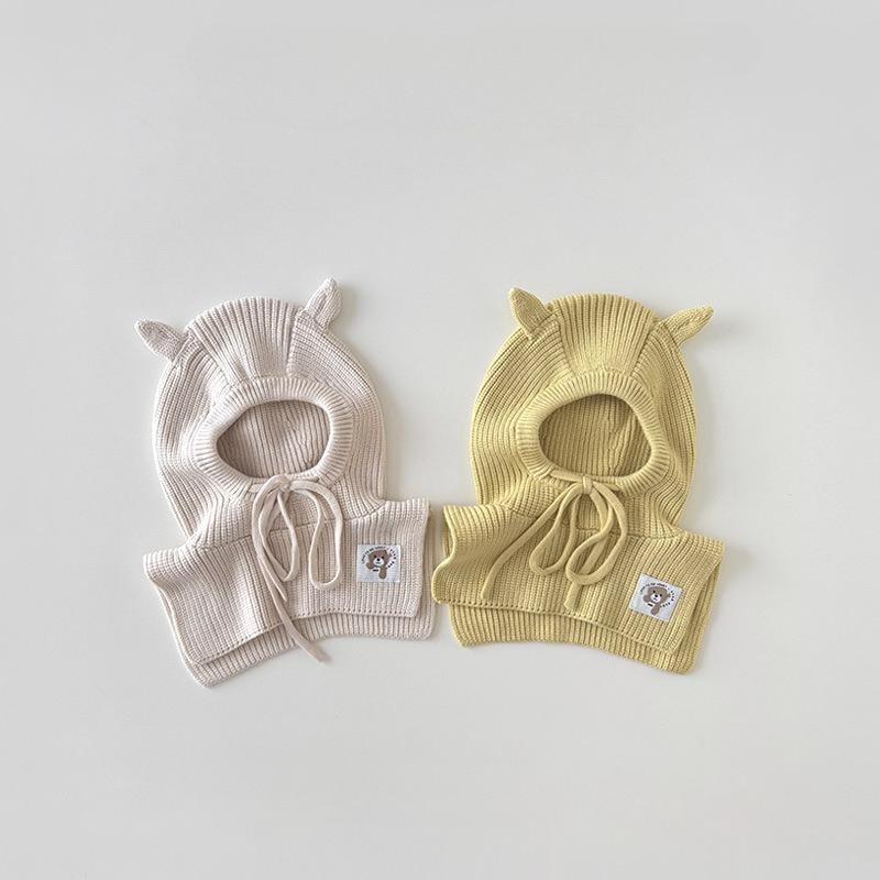 Winter Kinder Sturmhaube Set All-in-One Strickmütze und Schal mit Ohrenschutz Weihnachtsgeschenk für Jungen Mädchen Unisex Thermomütze
