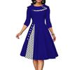 Vestidos de mujer con falda amplia y talle de lunares estilo vintage para primavera y otoño