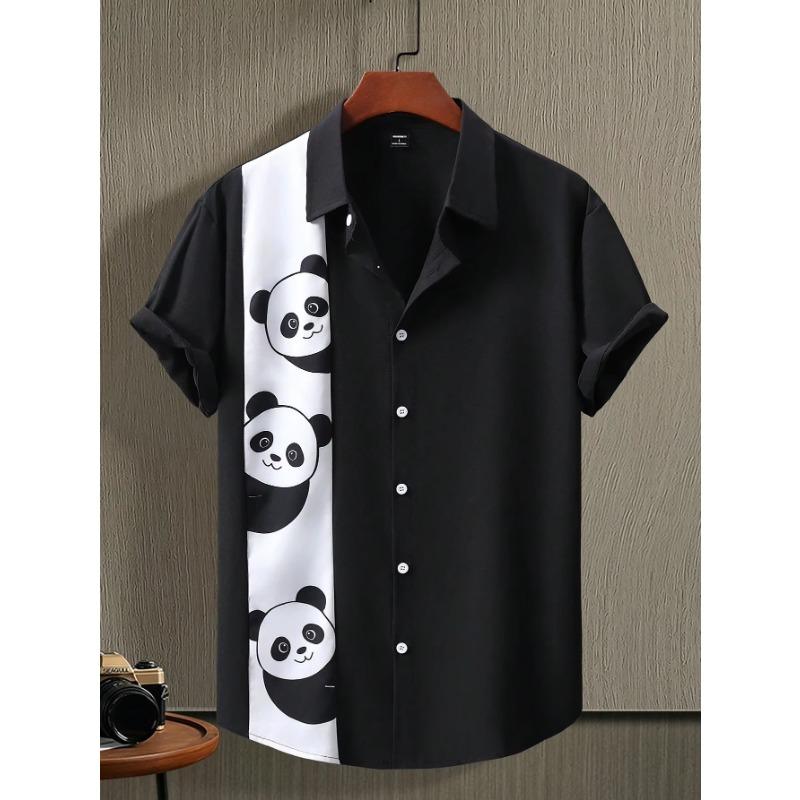 Neuer Eingang Übergrößen Herren Hawaiianisches Hemd 3D Tier Katze Druck Hemd Herren Sommer Mode Lässig Kragenhemd Knöpfbares Hemd