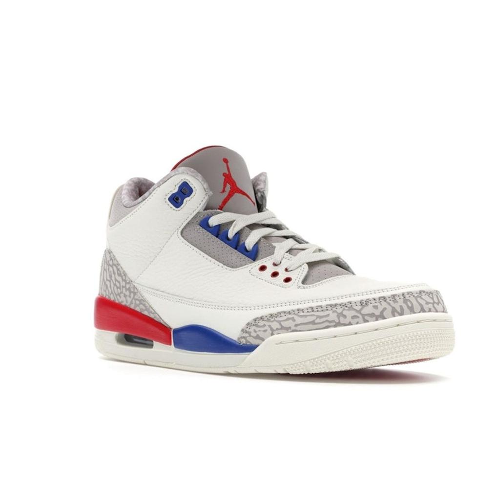 Air Jordan 3 Retro International Flight Men Sneakers White Sail Sport-Royal-Fire-Red 136064-140
