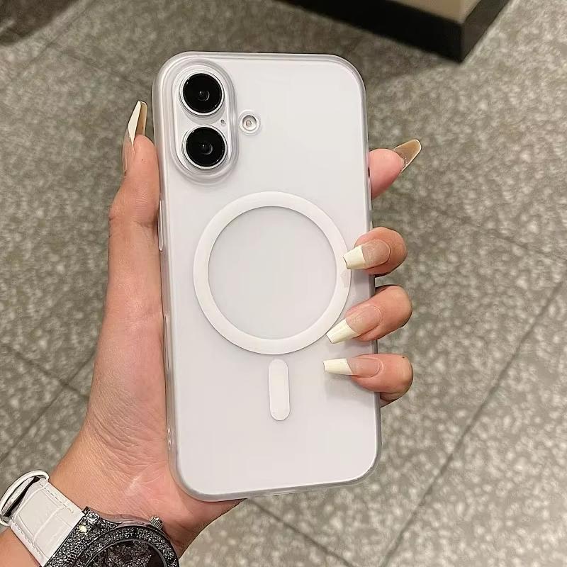 For Magsafe Case For iPhone 17 Case Funda iPhone 11 16 17 Pro Max 12 13 14 15 17 Air Matte Magnetic Wireless Charging Case Cover